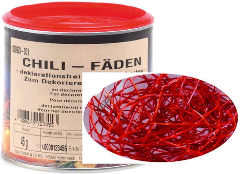 1a RAPS Gewürze CHILI Chilly Chily FÄDEN --- 45 g Dose