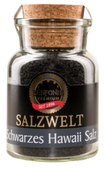 Altenburger Gewürzwelt Salz --- Schwarzes Hawaii Salz --- 180 g Korkenglas 70409
