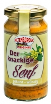 Altenburger Senf --- Knackiger Senf mit ganzen Senfkörner --- 180 ml Glas 71005