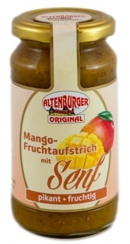Altenburger Senf --- Mango Fruchtaufstrich mit Senf --- 240 g Glas 26915