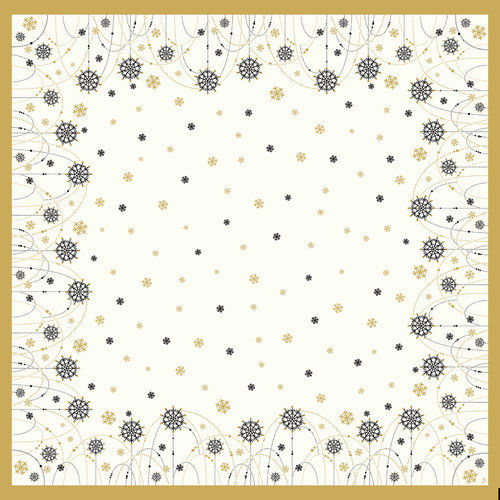 1a Duni Dunicel-Mitteldecken --- Snowflake Necklace White --- 84 x 84 cm --- 20 Stück